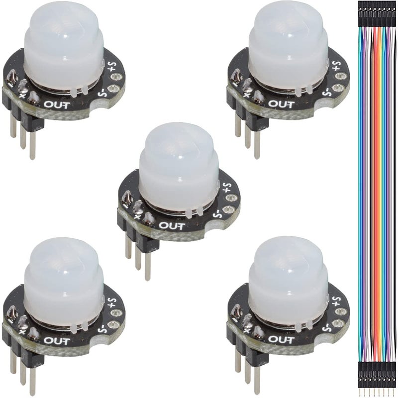 DKARDU 5 pcs Mini SR602 Motion Sensor Detector Module Infrared Sensing Module Sensory Switch High Sensitivity with Dupont Cable for Arduino Electronic DIY - Image 1